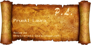 Prunkl Laura névjegykártya